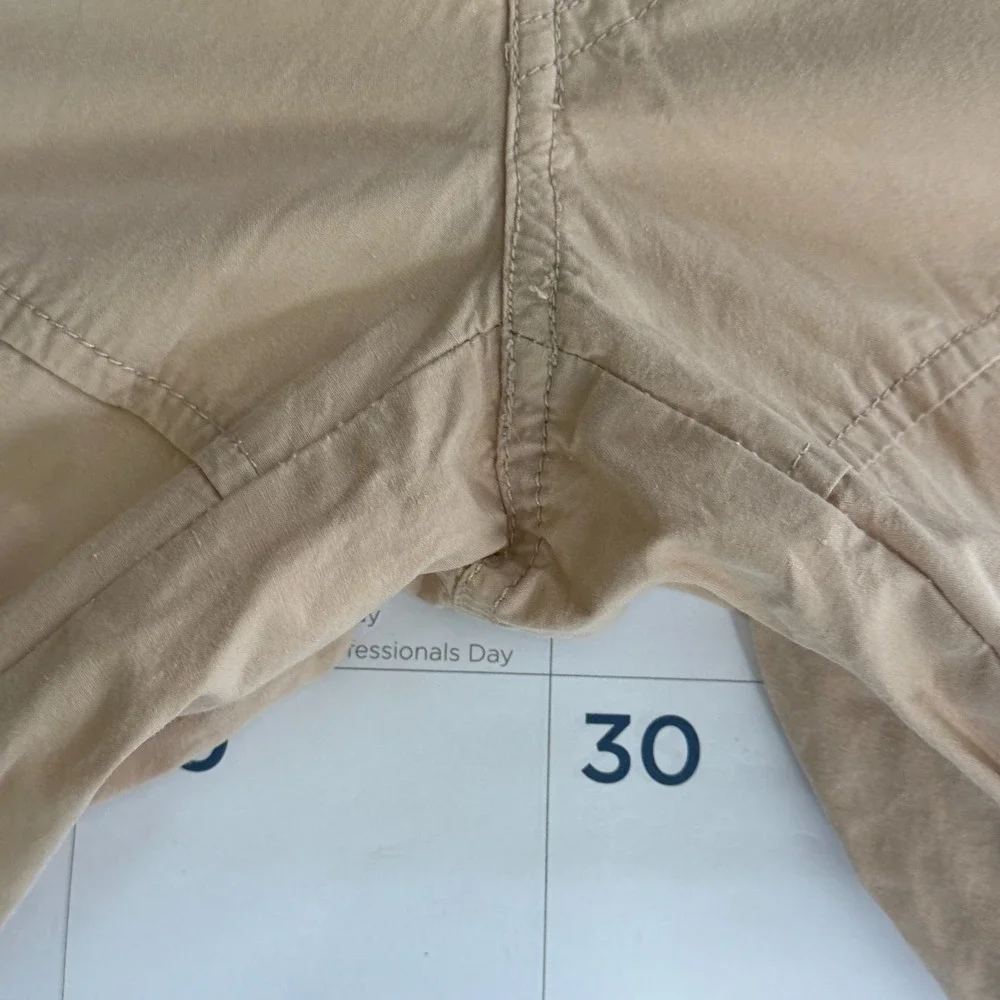 Le Jean De Marithe + Francois Girbaud Cargo Pants Beige Sz S Vintage 90s Grunge